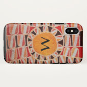Coques Case-Mate iPhone SUN SOLAIRE ÉNERGIE MONOGRAMME jaune orange rouge  (Dos (Horizontal))