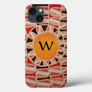 Etui iPhone Case-Mate SUN SOLAIRE ÉNERGIE MONOGRAMME jaune orange rouge
