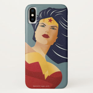 Coque iPhone X Sunburst, ville rétro de Wonder