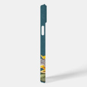 Coques Case-Mate iPhone Sunflower Bumble Bees Floral Vert Nom du script (Verso / Droite)