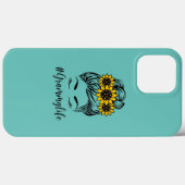 Coques Case-Mate iPhone Sunflower Grammy Life Messy Bun Fête des mères  (Verso (horizontal))