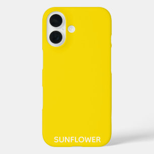 Coques iPhone 16 Sunflower jaune Nom de la couleur