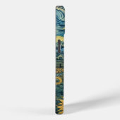 Coques Case-Mate iPhone Sunflower Meadow in the Starry Night (Verso / Droite)