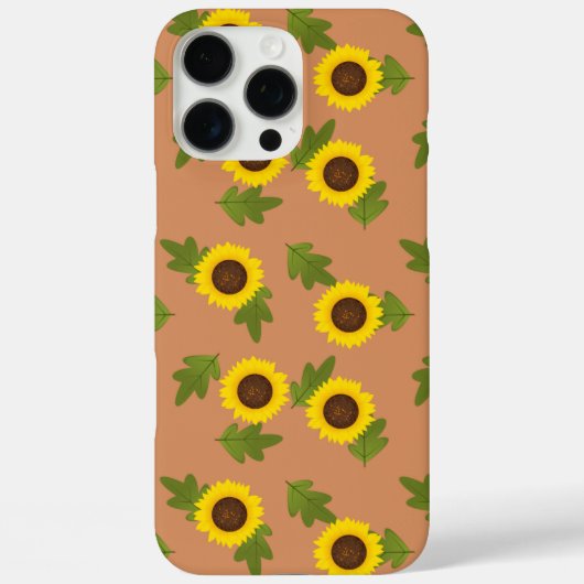 Coques Case-Mate iPhone Sunflower Pattern Design – Cute Floral Aesthetic (Verso)