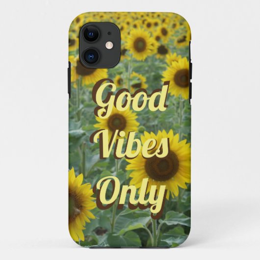 Coques Case-Mate iPhone Sunflower vif Good Vibes seulement (Dos)