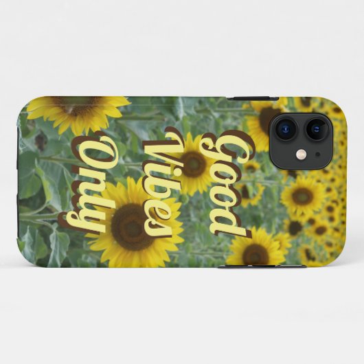 Coques Case-Mate iPhone Sunflower vif Good Vibes seulement (Dos (Horizontal))