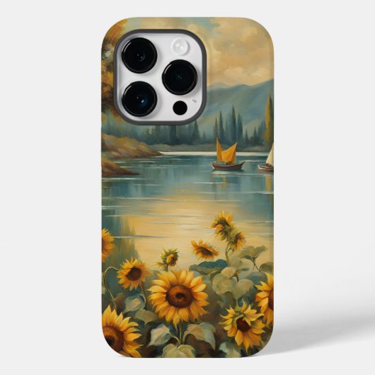 Coques Case-Mate iPhone Sunflowers on the Lake (Verso)