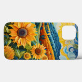 Coques Case-Mate iPhone Sunflowers Sunrise Abstraite Nature Illustration (Verso (horizontal))