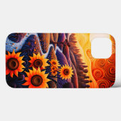 Coques Case-Mate iPhone Sunflowers Sunrise Abstraite Nature Illustration (Verso (horizontal))