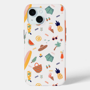 Coque Pour iPhone 15 Sunny Beach Fun Motif