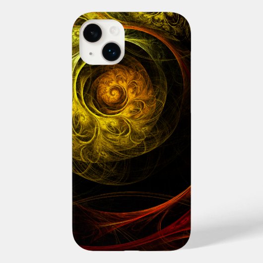 Coques Case-Mate iPhone Sunrise Floral Red Abstrait Art (Verso)