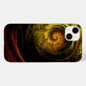 Coques Case-Mate iPhone Sunrise Floral Red Abstrait Art (Verso (horizontal))