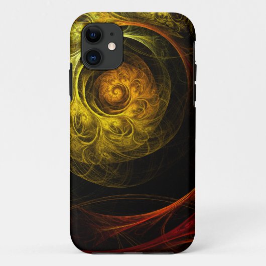 Coques Case-Mate iPhone Sunrise Floral Red Abstrait Art (Dos)