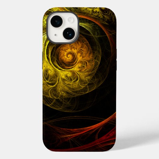 Coques Case-Mate iPhone Sunrise Floral Red Abstrait Art (Verso)
