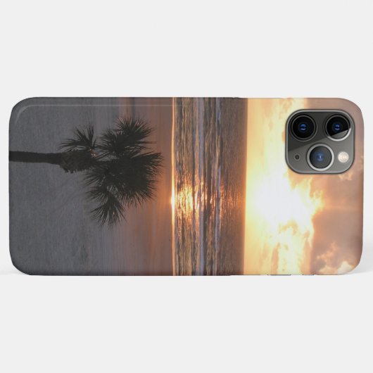 Coques Case-Mate iPhone Sunrise Palm, À La Plage (Dos (Horizontal))
