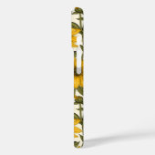 Coques Case-Mate iPhone Sunroot, tournesol sauvage sur blanc (Verso / Gauche)
