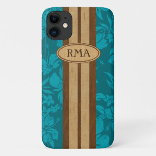 Case-Mate iPhone Case Sunset Beach Faux Wood Surboard Monogramme hawaïe