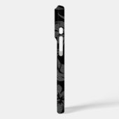 Coques Case-Mate iPhone Sunset Beach Faux Wood Surf board Hawaiian Black C (Verso / Gauche)