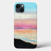 Coques Case-Mate iPhone Sunset Beach Pink Art (Verso)