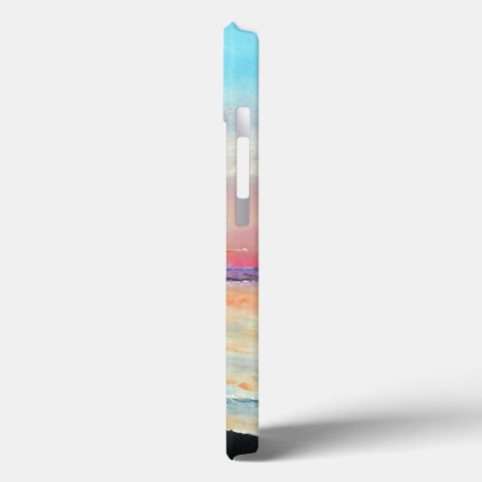 Coques Case-Mate iPhone Sunset Beach Pink Art (Verso / Gauche)