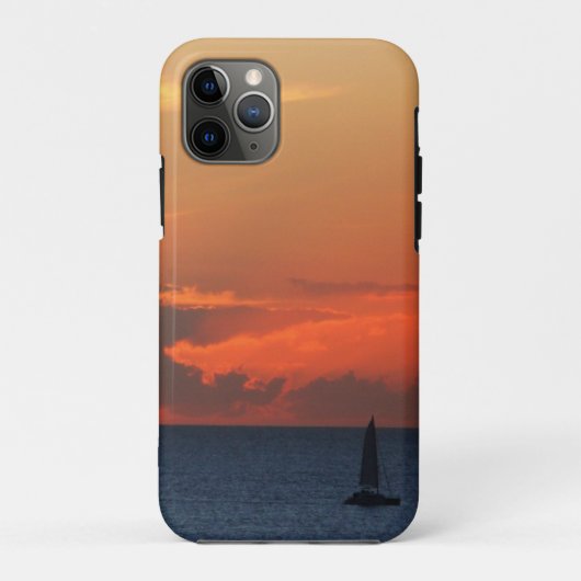Coques Case-Mate iPhone Sunset Clouds and Sailboat Seascape (Dos)