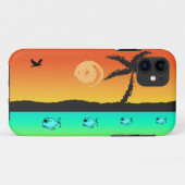 Coques Case-Mate iPhone Sunset de l'île (Dos (Horizontal))