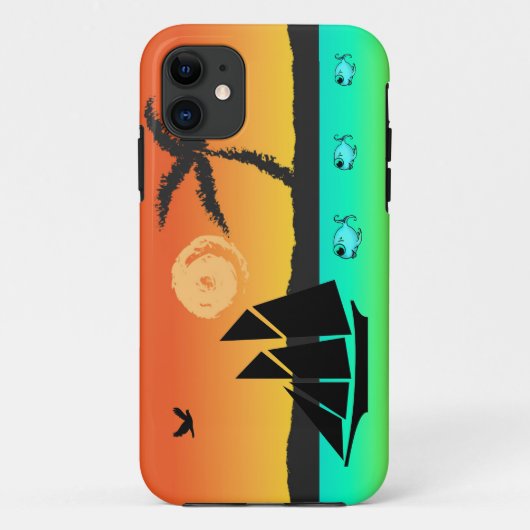 Coques Case-Mate iPhone Sunset de l'île (Dos)