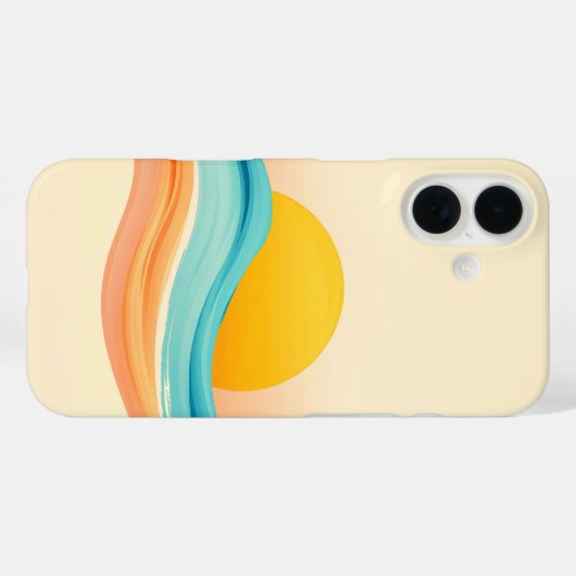 Coques Case-Mate iPhone Sunset Harmony Wave (Verso (horizontal))