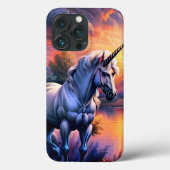 Coques Case-Mate iPhone Sunset Lake River Unicorn Seven (Verso)
