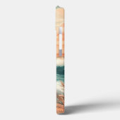 Coques Case-Mate iPhone Sunset Lighthouse Ocean Beach Boho Floral (Verso / Gauche)