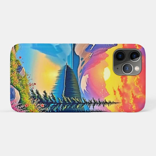 Coques Case-Mate iPhone Sunset Mountain Lake Majesty Art (Dos (Horizontal))