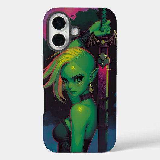 Coques Case-Mate iPhone Sunset Sea Elf Warrior avec Grande épée (Verso)