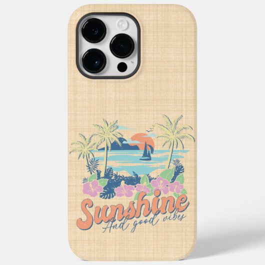 Coques Case-Mate iPhone Sunshine and Good Vibes - Un paradis tropical (Verso)