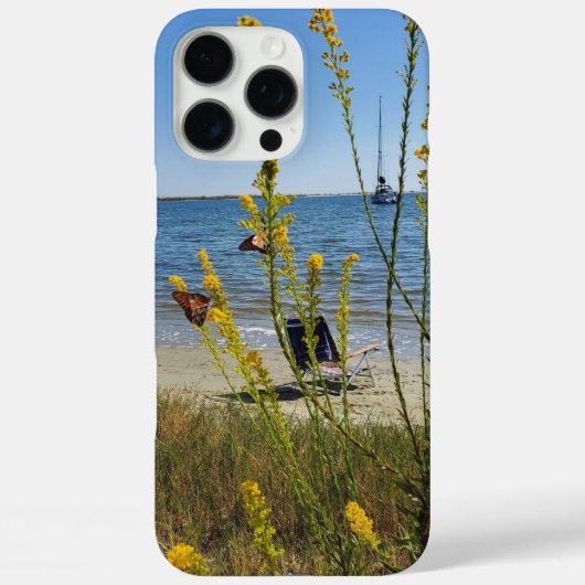 Coques Case-Mate iPhone Sunshine Beach Fleurs Butterfly Sailboat Golfe (Verso)