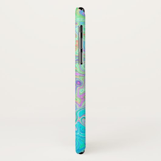 Coques Case-Mate iPhone Super Abstrait rose rétro et vert (Dos/Gauche)