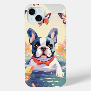 Coque iPhone 15 Mini Super Frenchie Bulldog