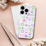 Coque Pour iPhone 14 Pro Super Good Vibes papillon Y2K Girl moderne<br><div class="desc">Super Good Vibes Y2K Butterfly Modern Girl iPhone Smart Phone boîtier dispose d'un motif moderne et amusant y2k pour papillons, coeurs, fleurs, bonnes vibrations, signes de paix et de tableau de contrôle motif en rose doux, violet et vert. Offrez un cadeau unique et tendance pour Noël, anniversaire, fêtes, fête des...</div>