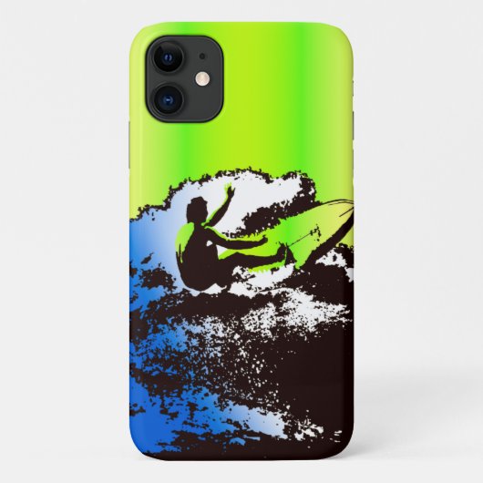Coques Case-Mate iPhone Super Hawaiian Surfer 1960's Retro - Lime (Dos)