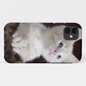 Coques Case-Mate iPhone Super mignon Kitten blanc (Dos (Horizontal))