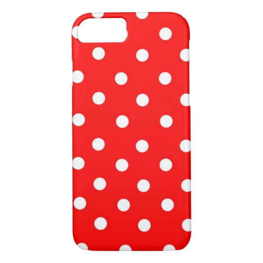 Coques Case-Mate iPhone Super mignonne fille rouge et blanche Motif Pois (Dos)