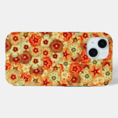 Coques Case-Mate iPhone Super Orange Hippie Fleurs Motif (Verso (horizontal))