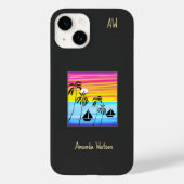 Coques Case-Mate iPhone Super Sunset Tropical Sailing Mug (Verso)