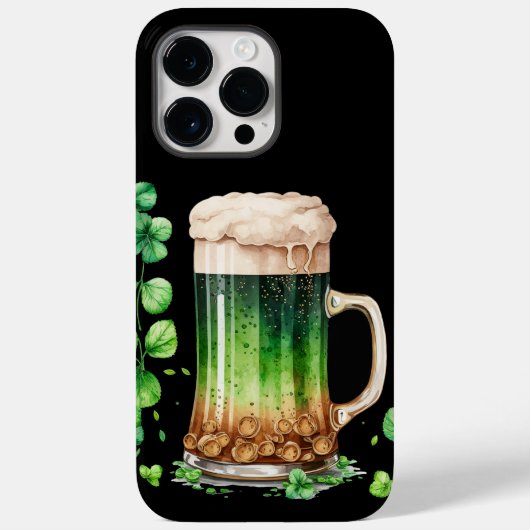 COQUES Case-Mate iPhone SUPERBE BIÈRE VERTE IRLANDAISE À L'AQUARELLE (Verso)