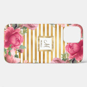 Coques Case-Mate iPhone Superbe Fleur Monogram Girly (Verso (horizontal))