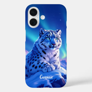 Coques iPhone 16 Superbe léopard des neiges sur Mountain Rock