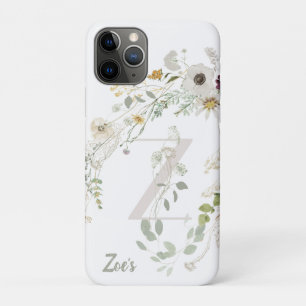 Case-Mate iPhone Case Superbe Z Initiale Personnalisée Avec Fleur de cou