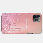 Coques Case-Mate iPhone Superbes gouttes de roses rose or & cuivre parties (Dos (Horizontal))