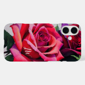Coques Case-Mate iPhone Superbes roses et texte personnalisé (Verso (horizontal))