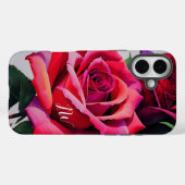 Coques Case-Mate iPhone Superbes roses et texte personnalisé (Verso (horizontal))