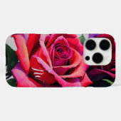 Coques Case-Mate iPhone Superbes roses et texte personnalisé (Verso (horizontal))